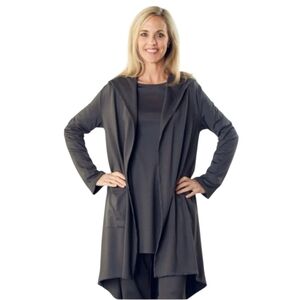 M Bryn Walker Morgen Jacket Slate Grey NWT Hooded Pocket